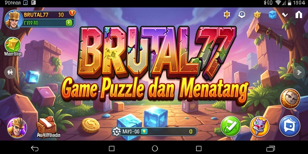 Tampilan gameplay Puzzle BRUTAL77 yang menarik.