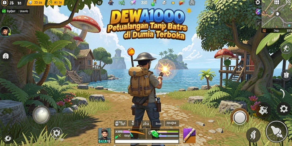 Tampilan gameplay DEWA1000 dalam dunia terbuka yang menakjubkan.