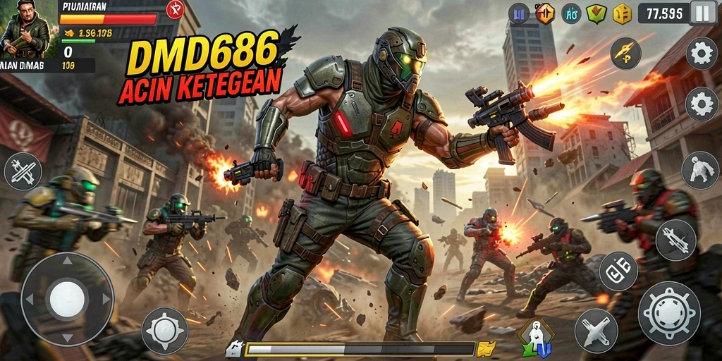 Gameplay intens DMD686 yang menantang dan seru.