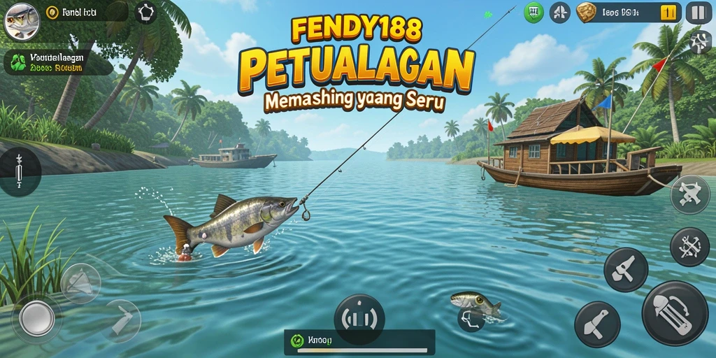 Screenshot gameplay FENDY188 menampilkan aksi memancing yang mendebarkan.