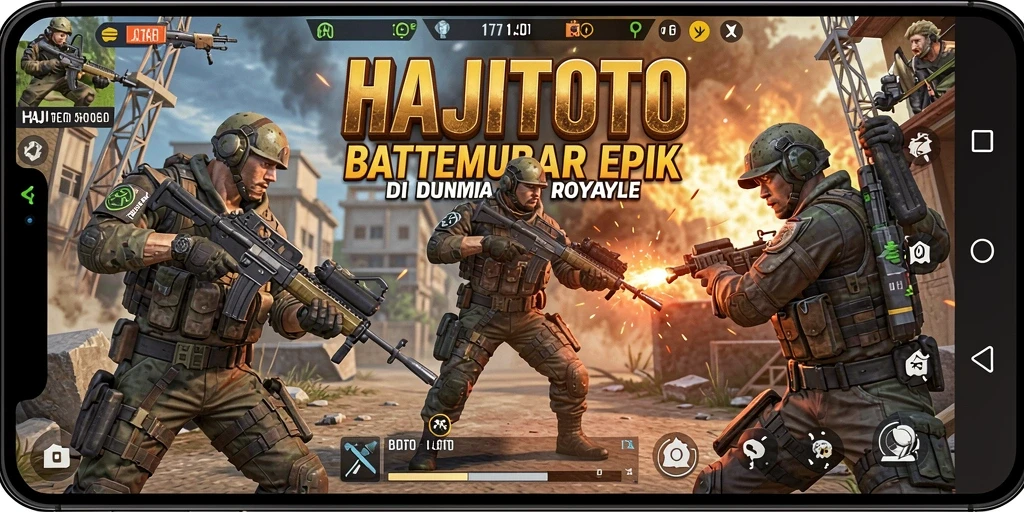 Gameplay seru dalam pertempuran Battle Royale yang mendebarkan.