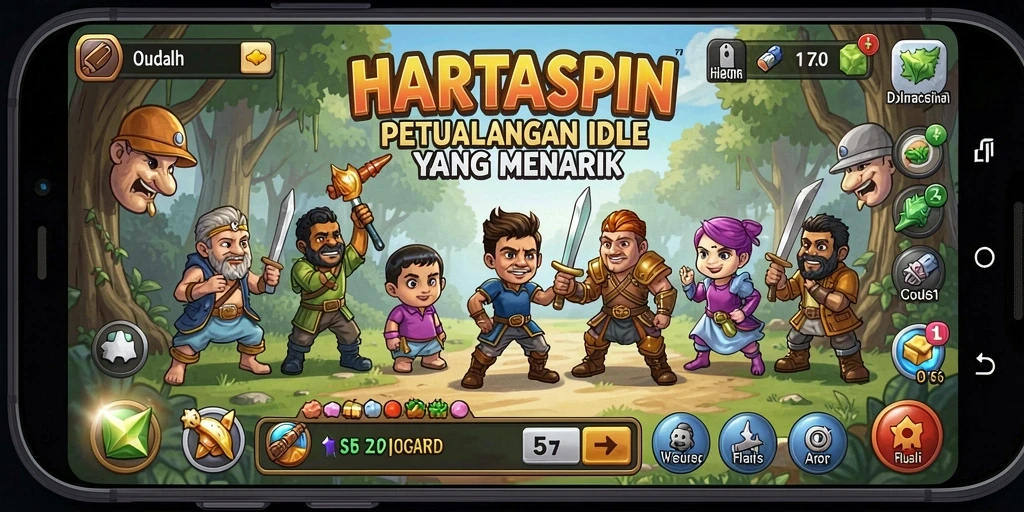 Tangkapan layar gameplay HARTASPIN menunjukkan pengalaman bermain yang menyenangkan.
