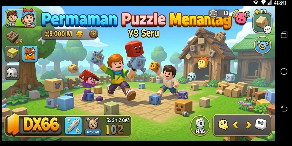 Tampilan gameplay IDX66 dengan berbagai level puzzle yang seru.
