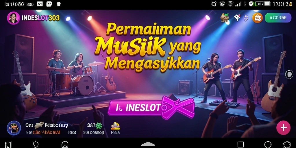 Gameplay seru dengan tantangan musik yang menantang.
