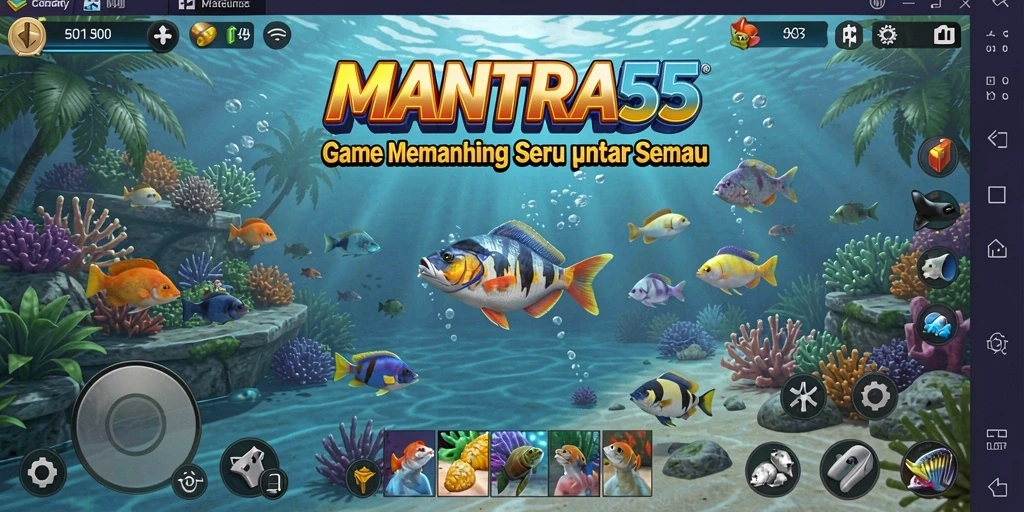 Tangkapan ikan besar dalam gameplay MANTRA55 yang menakjubkan.