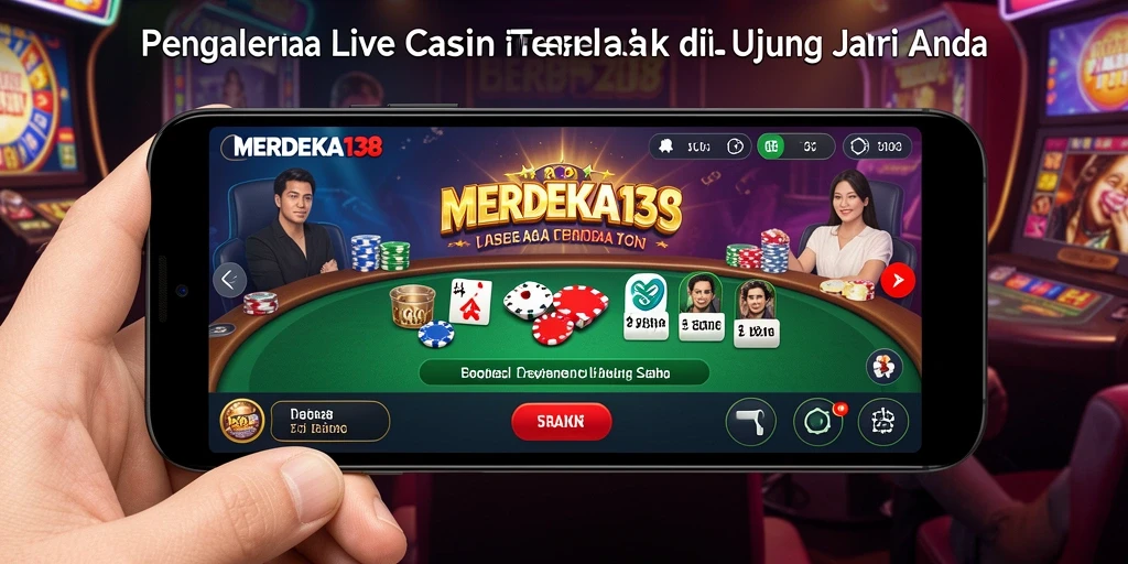 Tampilan gameplay Live Casino yang mendebarkan di MERDEKA138.