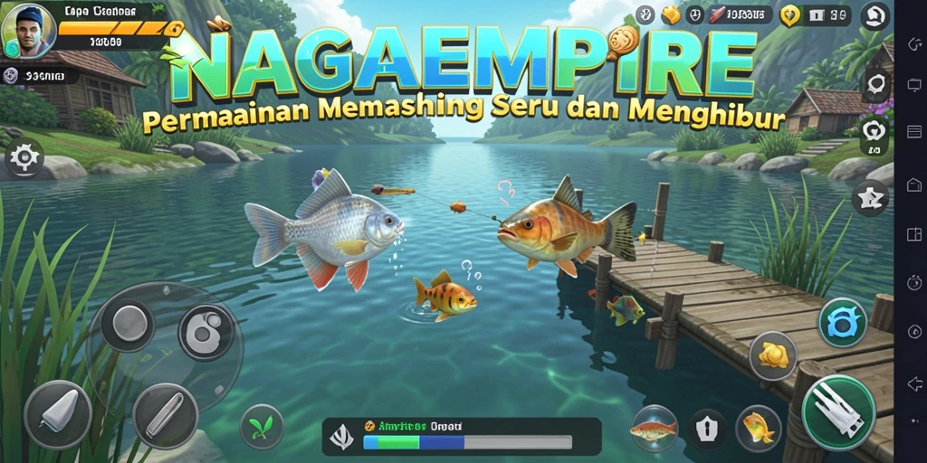 Tangkapan ikan besar dalam gameplay NAGAEMPIRE yang menantang.