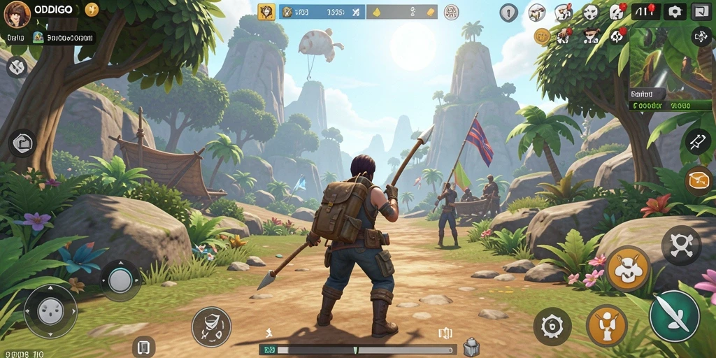 Screenshot gameplay ODDIGO menampilkan petualangan seru dalam dunia terbuka.