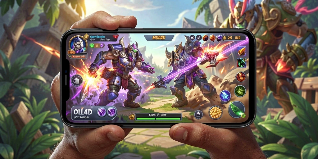 Tampilan gameplay seru di arena pertempuran OLLO4D