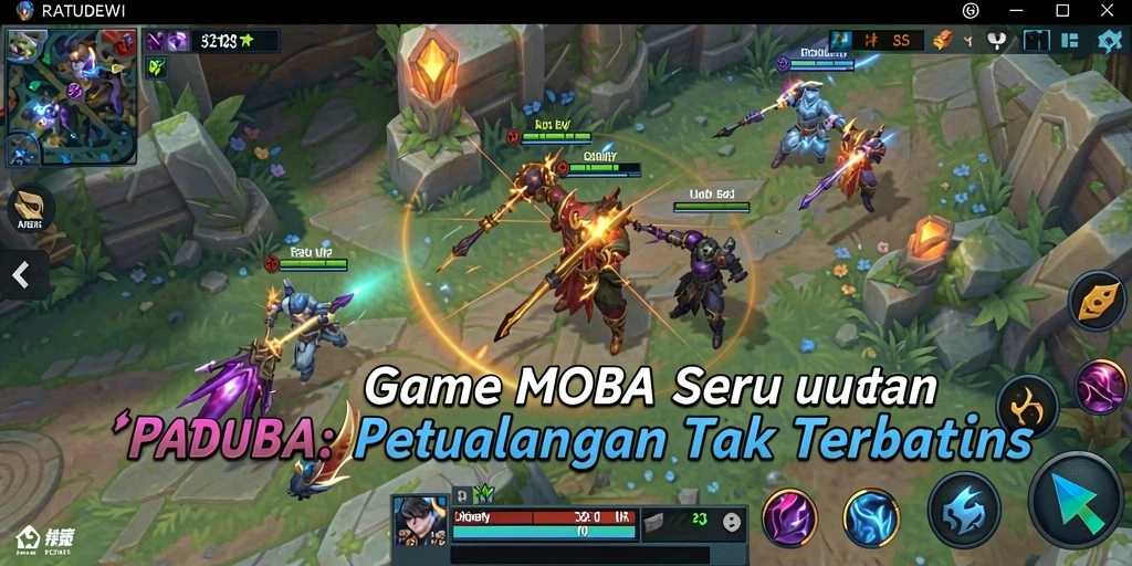 Tangkapan layar gameplay RATUDEWI yang penuh aksi.