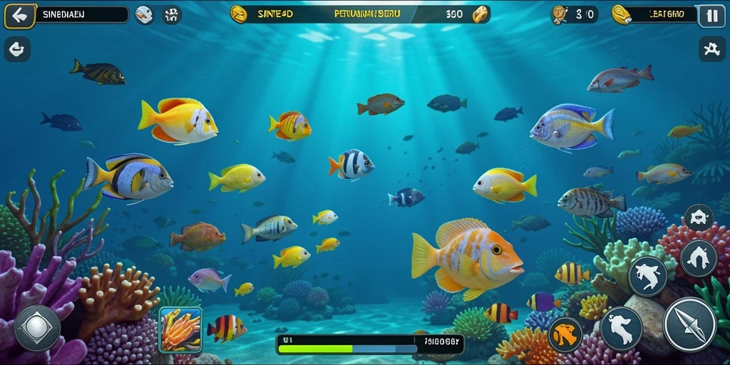 Tampilan gameplay seru dalam Tembak Ikan SINTE4D.