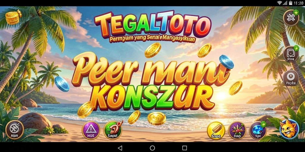 Screenshot utama TEGALTOTO yang menunjukkan keseruan gameplay santai.