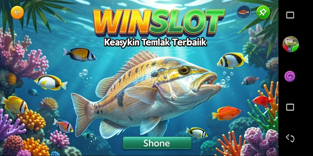 Tampilan gameplay seru dari WINSLOT saat menembak ikan.